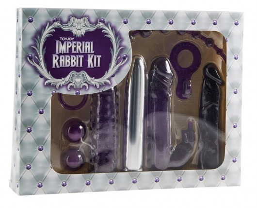 Набор фиолетовых стимуляторов Imperial Rabbit Kit - Toy Joy - купить с доставкой в Миассе