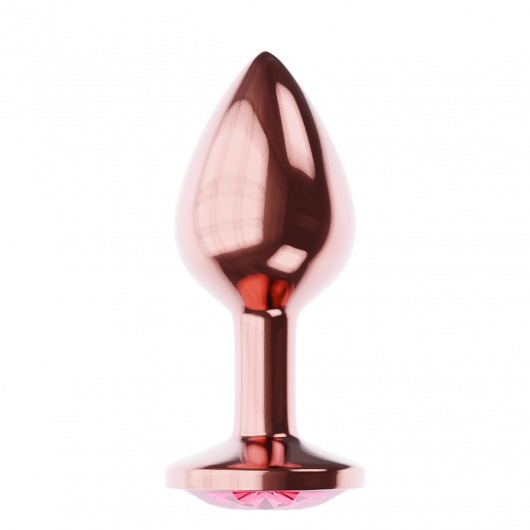 Пробка цвета розового золота с малиновым кристаллом Diamond Ruby Shine L - 8,3 см. - Lola Games - купить с доставкой в Миассе