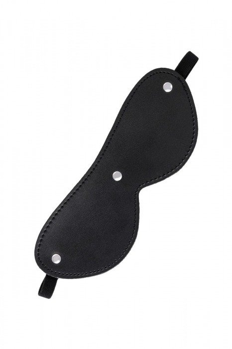 Черная кожаная маска Anonymo с мягким подкладом - ToyFa - купить с доставкой в Миассе