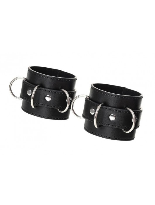 Черные наручники Anonymo на сцепке - ToyFa - купить с доставкой в Миассе
