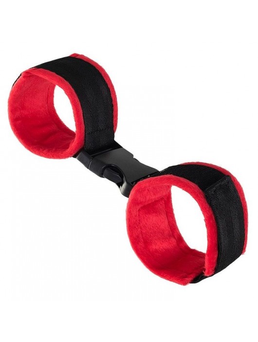 Красно-черные велюровые оковы Anonymo - ToyFa - купить с доставкой в Миассе