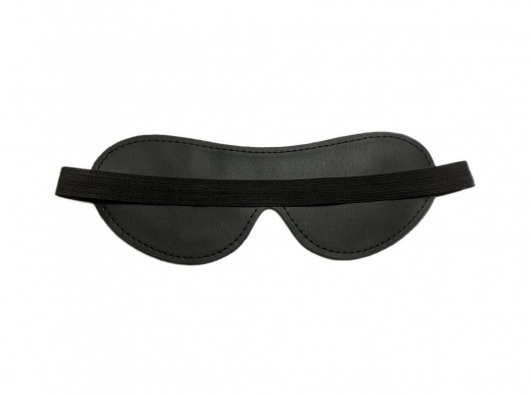 Черная лаковая маска на глаза из эко-кожи - БДСМ Арсенал - купить с доставкой в Миассе