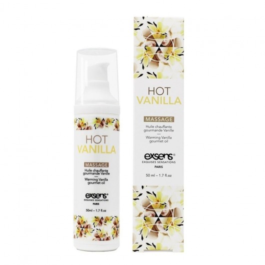 Разогревающее массажное масло с ароматом ванили Gourmet Hot Vanilla - 50 мл. - Exsens - купить с доставкой в Миассе