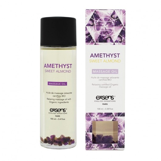 Органическое массажное масло AMETHYST SWEET ALMOND - 100 мл. - Exsens - купить с доставкой в Миассе