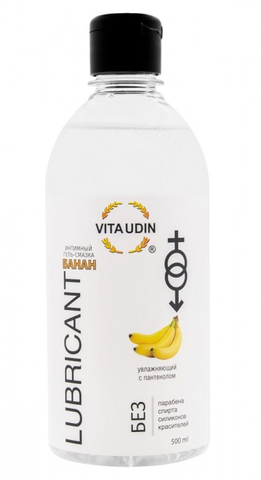 Интимный гель-смазка на водной основе VITA UDIN с ароматом банана - 500 мл. - VITA UDIN - купить с доставкой в Миассе