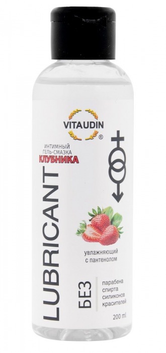 Интимный гель-смазка на водной основе VITA UDIN с ароматом клубники - 200 мл. - VITA UDIN - купить с доставкой в Миассе