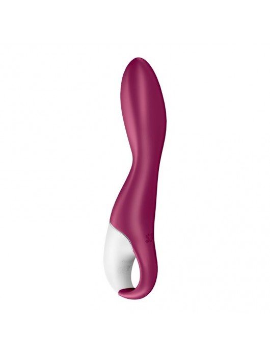 Малиновый вибромассажер для стимуляции G-точки Heated Thrill - 20,6 см. - Satisfyer