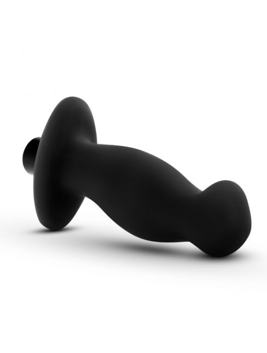 Черный анальный вибромассажёр Silicone Vibrating Prostate Massager 02 - 10,8 см. - Blush Novelties - в Миассе купить с доставкой