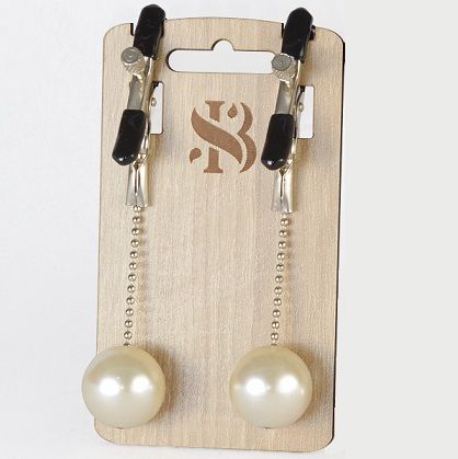 Зажимы на соски с бусинами под жемчуг Pearl - Sitabella - купить с доставкой в Миассе
