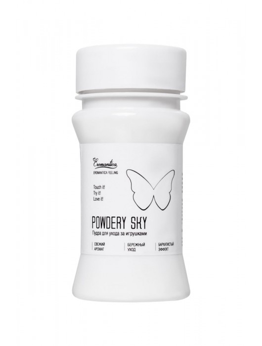Пудра для ухода за игрушками Powdery Sky с ароматом мяты - 40 гр. - Eromantica - купить с доставкой в Миассе