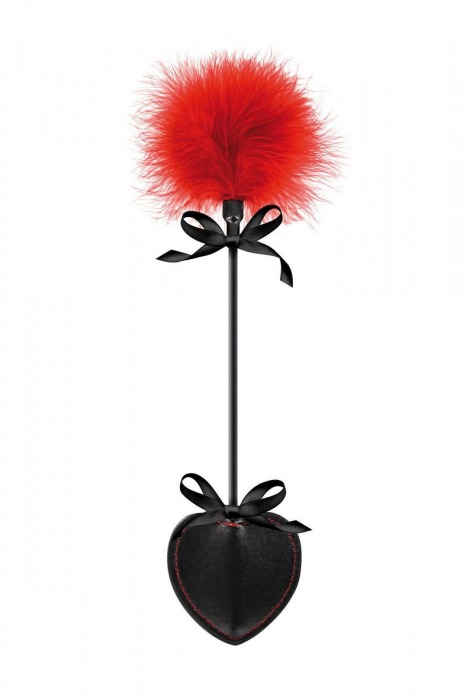 Стек с пуховкой Sweet Caress Feather Whip - 44 см. - Sweet Caress - купить с доставкой в Миассе