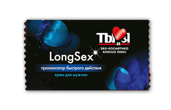 Пролонгирующий крем LongSex в одноразовой упаковке - 1,5 гр. - Биоритм - купить с доставкой в Миассе