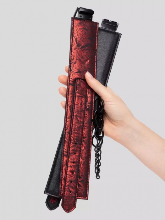 Красно-черные оковы Reversible Faux Leather Ankle Cuffs - Fifty Shades of Grey - купить с доставкой в Миассе