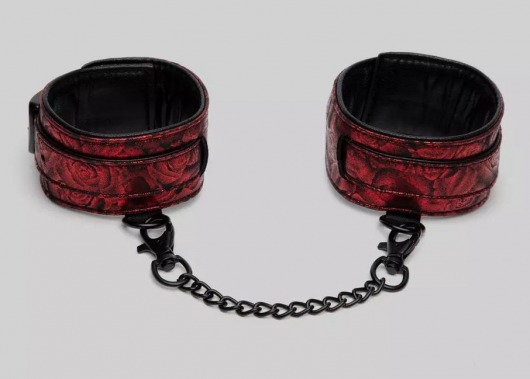 Красно-черные оковы Reversible Faux Leather Ankle Cuffs - Fifty Shades of Grey - купить с доставкой в Миассе