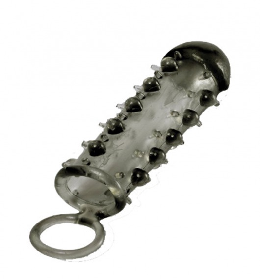 Дымчатая стимулирующая насадка с закрытой головкой SAMURAI PENIS SLEEVE BLACK - 14,5 см. - NMC - в Миассе купить с доставкой