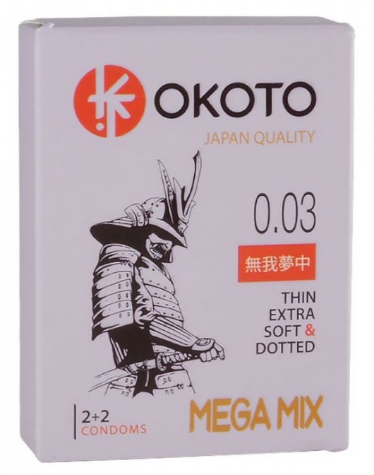 Набор из 4 презервативов OKOTO MegaMIX - Sitabella - купить с доставкой в Миассе