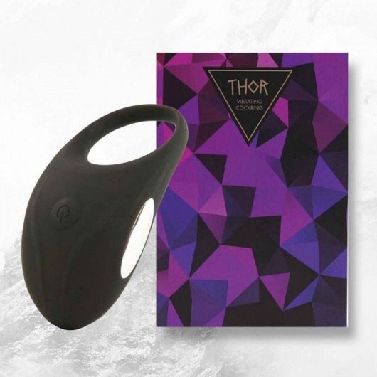 Черное эрекционное виброкольцо Thor Cockring - FeelzToys - в Миассе купить с доставкой
