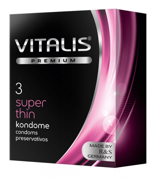 Ультратонкие презервативы VITALIS PREMIUM super thin - 3 шт. - Vitalis - купить с доставкой в Миассе