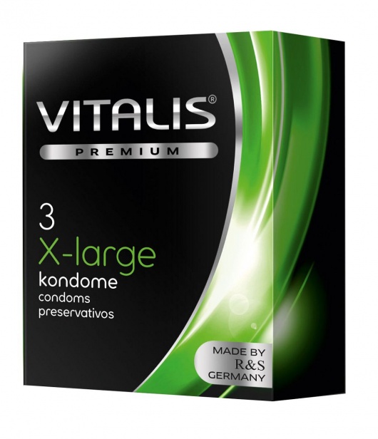 Презервативы увеличенного размера VITALIS PREMIUM x-large - 3 шт. - Vitalis - купить с доставкой в Миассе