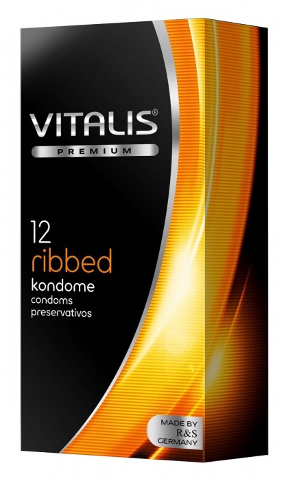 Ребристые презервативы VITALIS PREMIUM ribbed - 12 шт. - Vitalis - купить с доставкой в Миассе