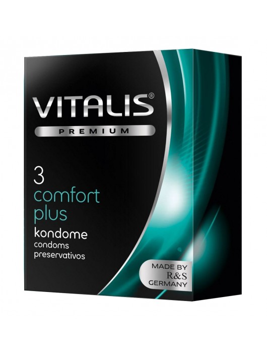 Контурные презервативы VITALIS PREMIUM comfort plus - 3 шт. - Vitalis - купить с доставкой в Миассе