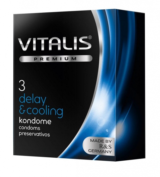 Презервативы VITALIS PREMIUM delay   cooling с охлаждающим эффектом - 3 шт. - Vitalis - купить с доставкой в Миассе