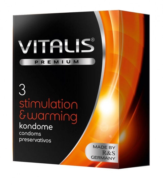 Презервативы VITALIS PREMIUM stimulation   warming с согревающим эффектом - 3 шт. - Vitalis - купить с доставкой в Миассе
