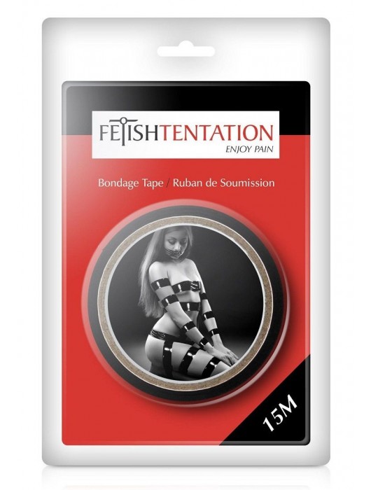 Черный скотч для фиксации - 15 м. - Fetish Tentation - купить с доставкой в Миассе