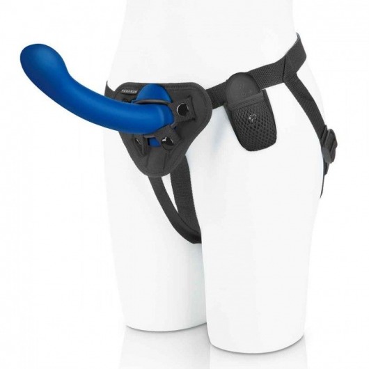 Синяя насадка Remote Control P-Spot G-Spot с черными трусиками - 20 см. - Pegasus - купить с доставкой в Миассе