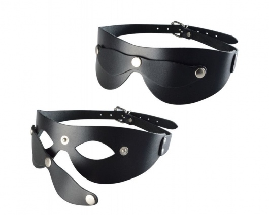 Черная кожаная маска  Новичок - Sitabella - купить с доставкой в Миассе