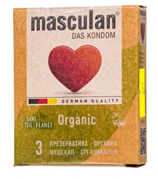 Экологически чистые презервативы Masculan Organic - 3 шт. - Masculan - купить с доставкой в Миассе