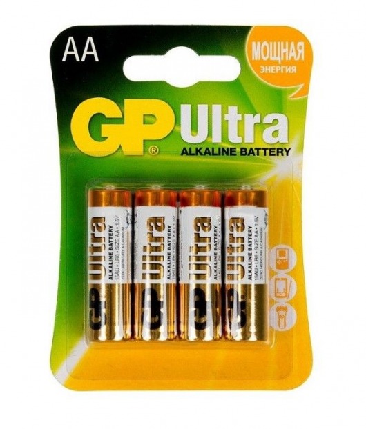 Батарейки алкалиновые GP Ultra Alkaline AA/LR6 - 4 шт. - Элементы питания - купить с доставкой в Миассе