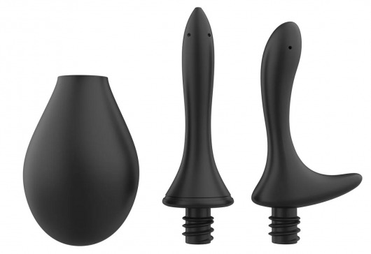 Черный анальный душ Nexus Anal Douche Set с 2 сменными насадками - Nexus Range - купить с доставкой в Миассе