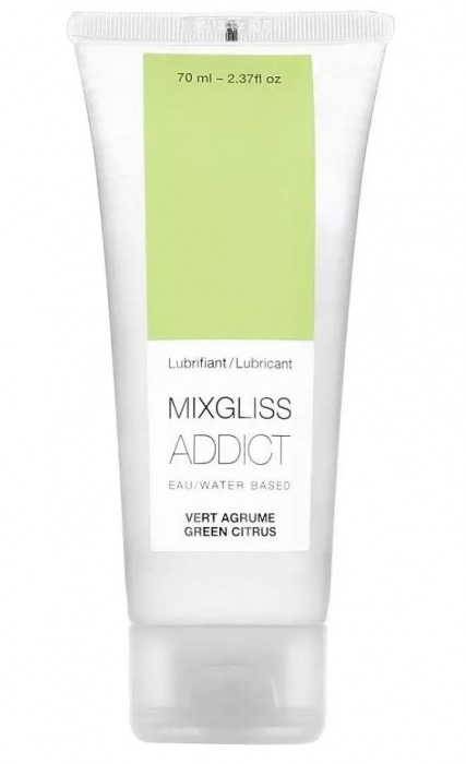 Смазка на водной основе Mixgliss Addict с ароматом цитруса - 70 мл. - Mixgliss - купить с доставкой в Миассе