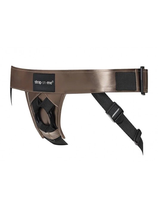 Бронзовый пояс для насадок Curious Harness - Strap-on-me - купить с доставкой в Миассе