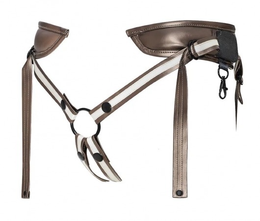 Бронзовый пояс для насадок Desirous Harness - Strap-on-me - купить с доставкой в Миассе