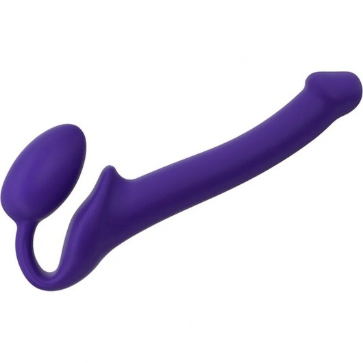 Фиолетовый безремневой страпон Silicone Bendable Strap-On - size S - Strap-on-me - купить с доставкой в Миассе