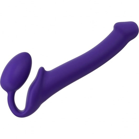 Фиолетовый безремневой страпон Silicone Bendable Strap-On - size M - Strap-on-me - купить с доставкой в Миассе