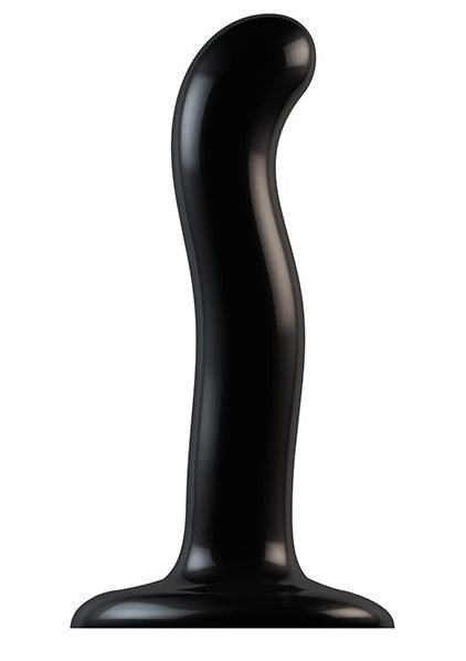 Черный фаллоимитатор-насадка Strap-On-Me P G spot Dildo size S - 16,4 см. - Strap-on-me - купить с доставкой в Миассе