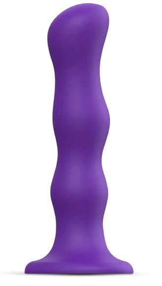 Фиолетовая насадка Strap-On-Me Dildo Geisha Balls size M - Strap-on-me - купить с доставкой в Миассе