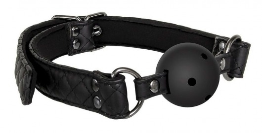 Черный кляп-шарик BALL GAG DIAMOND - Dream Toys - купить с доставкой в Миассе
