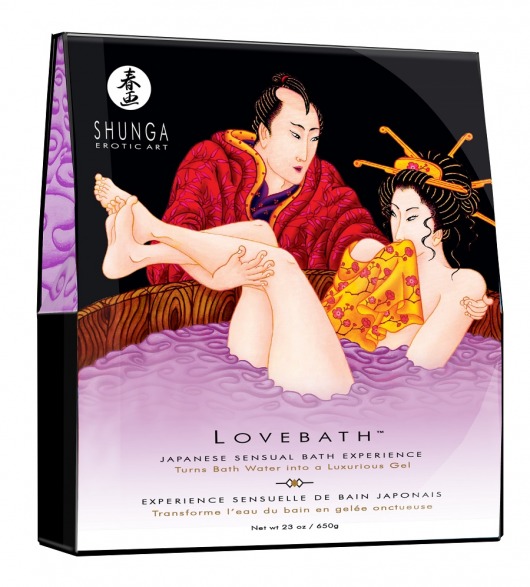 Соль для ванны Lovebath Sensual lotus, превращающая воду в гель - 650 гр. - Shunga - купить с доставкой в Миассе