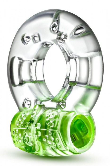 Зеленое эрекционное виброкольцо Arouser Vibrating C-Ring - Blush Novelties - в Миассе купить с доставкой