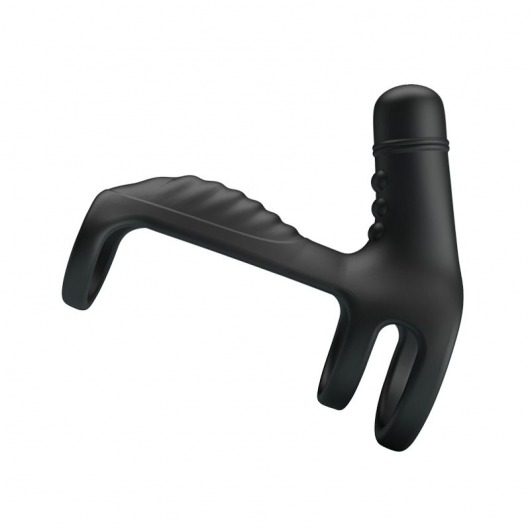 Черная вибронасадка на пенис Vibrating Penis Sling - Baile - в Миассе купить с доставкой