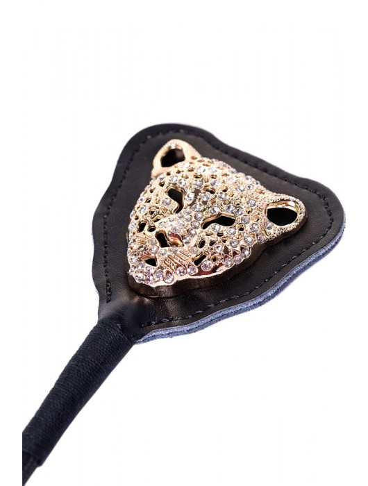 Чёрный стек с фигуркой леопарда на наконечнике - 21 см. - ToyFa - купить с доставкой в Миассе