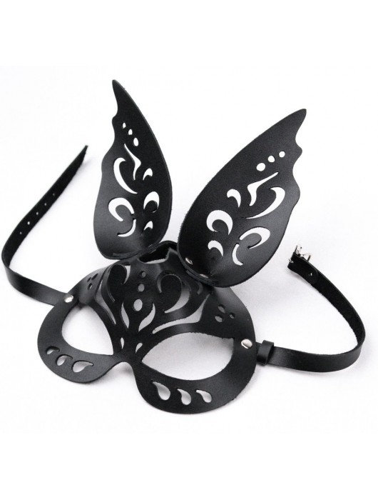 Черная ажурная маска  Зайка  с ушками - Crazy Handmade - купить с доставкой в Миассе