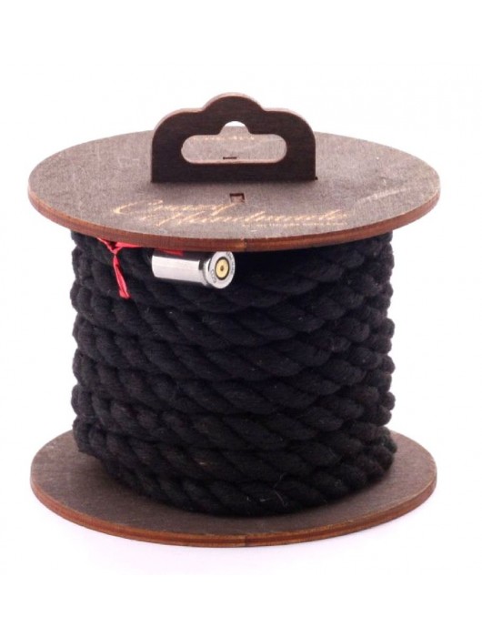 Черная хлопковая веревка для бондажа на катушке - 3 м. - Crazy Handmade - купить с доставкой в Миассе