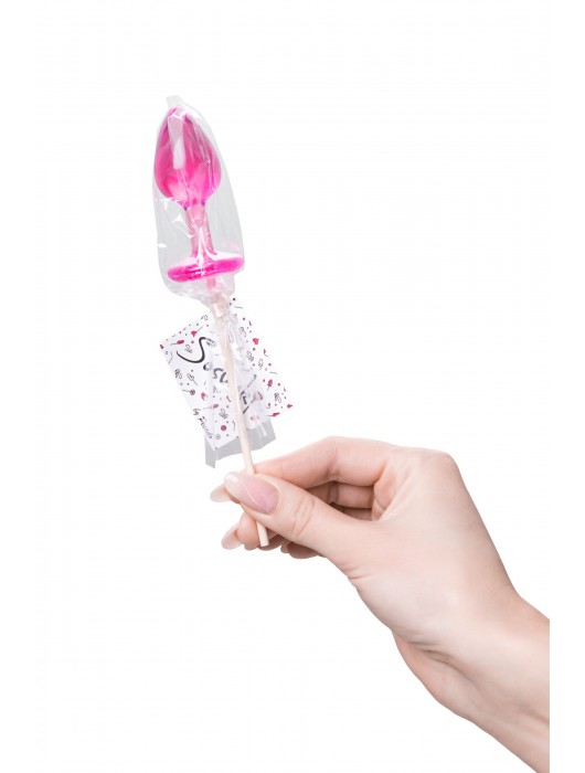 Розовый леденец  в форме анальной втулки со вкусом айриш крим - 29 гр. - Sosuчki - купить с доставкой в Миассе