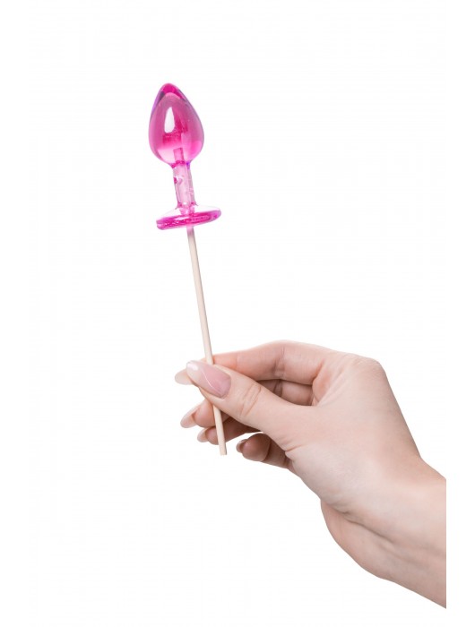 Розовый леденец  в форме анальной втулки со вкусом айриш крим - 29 гр. - Sosuчki - купить с доставкой в Миассе