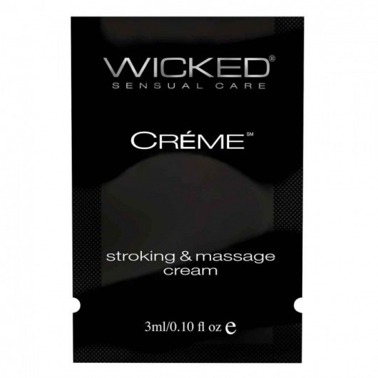 Крем для массажа и мастурбации Wicked Stroking and Massage Creme - 3 мл. - Wicked - купить с доставкой в Миассе